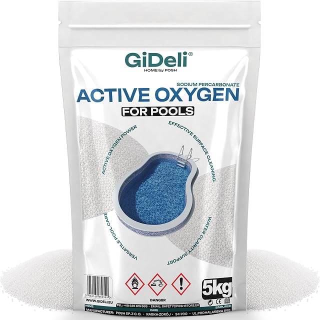 Granulé d’oxygène actif au percarbonate de sodium GiDeli en seau de cinq kilogrammes
