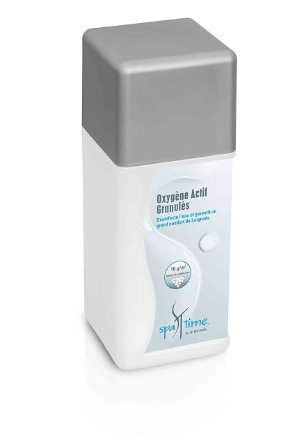 Granulé d’oxygène actif Bayrol SpaTime en conditionnement d’un kilogramme pour bains à remous