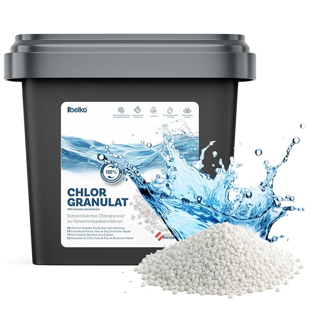 Granulé de chlore à dissolution rapide BELKO en conditionnement de cinq kilogrammes
