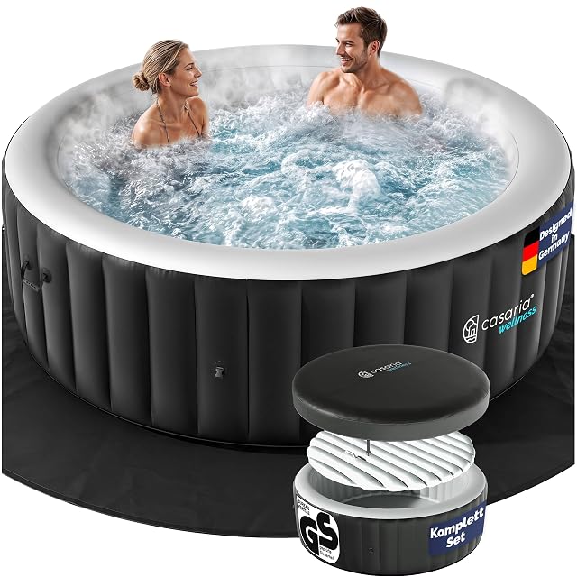 Spa gonflable rond CASARIA de 200 centimètres de diamètre, avec une couverture isolante
