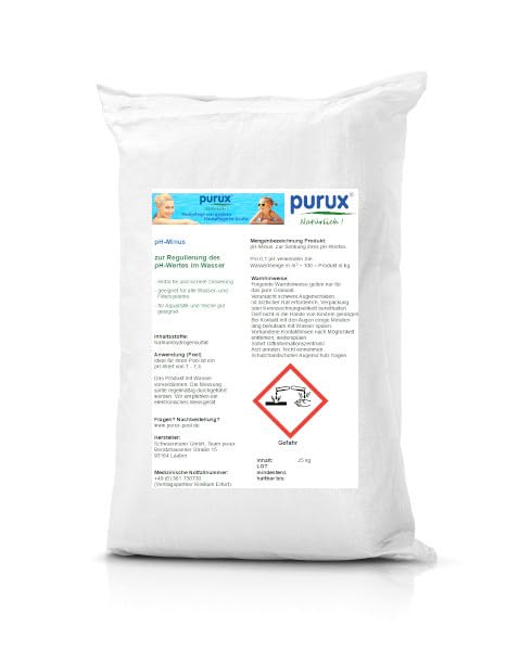 Granulé réducteur de pH purux en sac de vingt-cinq kilogrammes, de qualité alimentaire