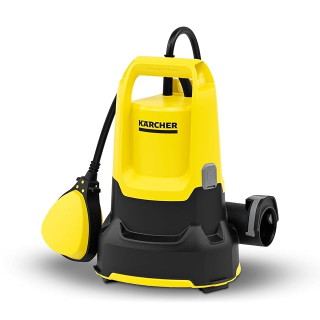 Pompe submersible Kärcher SP 9.000 Flat, avec pieds repliables et raccord de tuyau Quick Connect