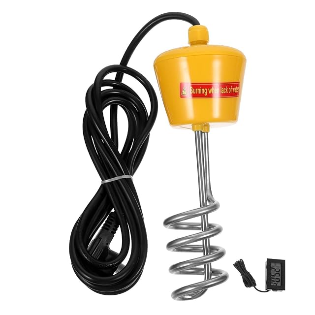 Chauffe-eau de piscine DIKAMAN de 3000 watts avec un thermomètre, dimensionné pour un bassin gonflable