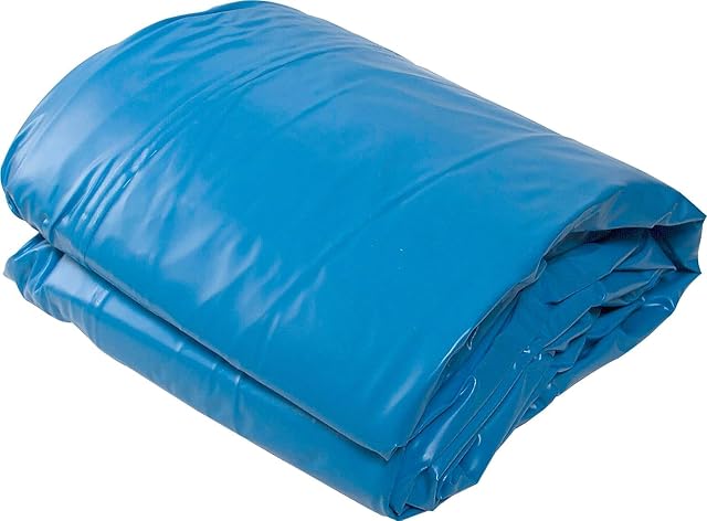 Liner PVC Gre bleu pour un bassin ovale de six cent dix par trois cent soixante-quinze par cent trente-deux centimètres
