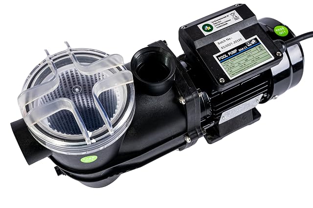 Pompe de circulation de piscine HST, avec son grand corps de préfiltre à couvercle à vis transparent