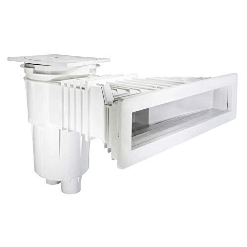 Skimmer encastré Fluidra AstralPool à couvercle carré, dimensionné pour une paroi de bassin en béton