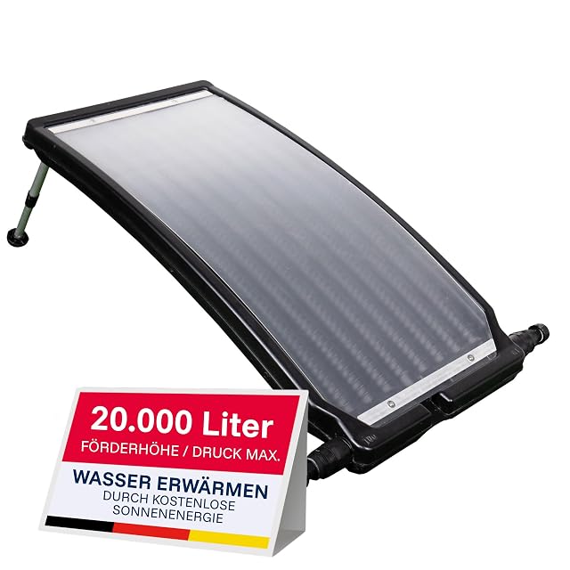 Chauffage solaire de bassin T.I.P. SPH 10000 S sur un cadre résistant aux UV à pieds réglables