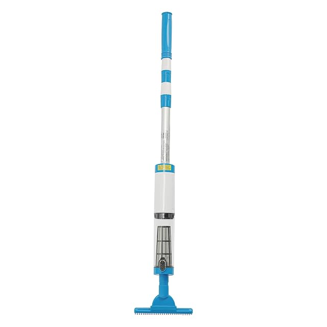 Aspirateur de piscine sans fil Salmeee avec trois têtes interchangeables et un manche réglable en aluminium
